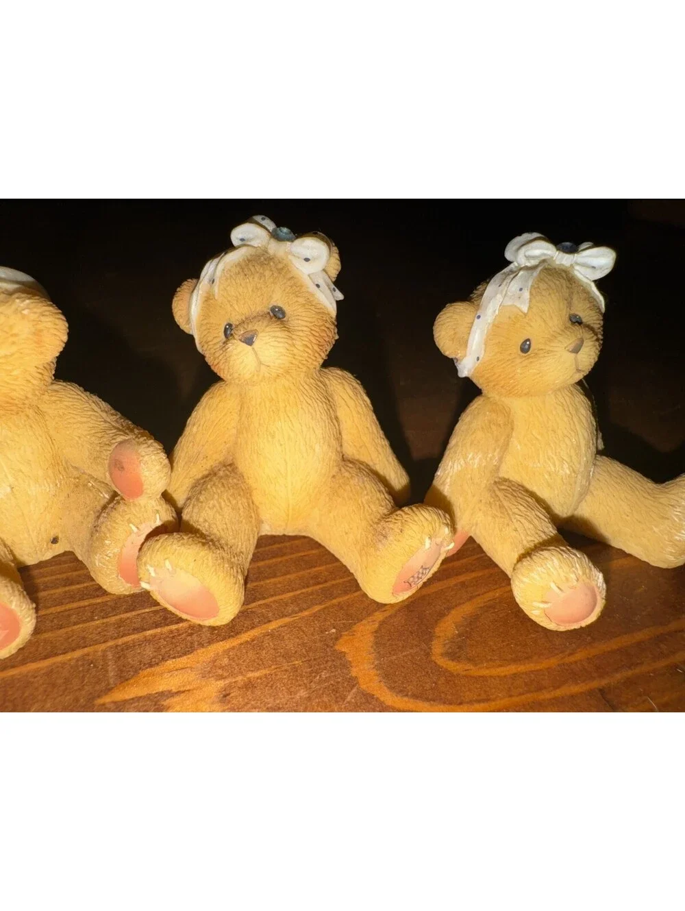 Set of 3 1998 Enesco Cherished Teddies Avon Exclusive Birthstone Figures 2 inch